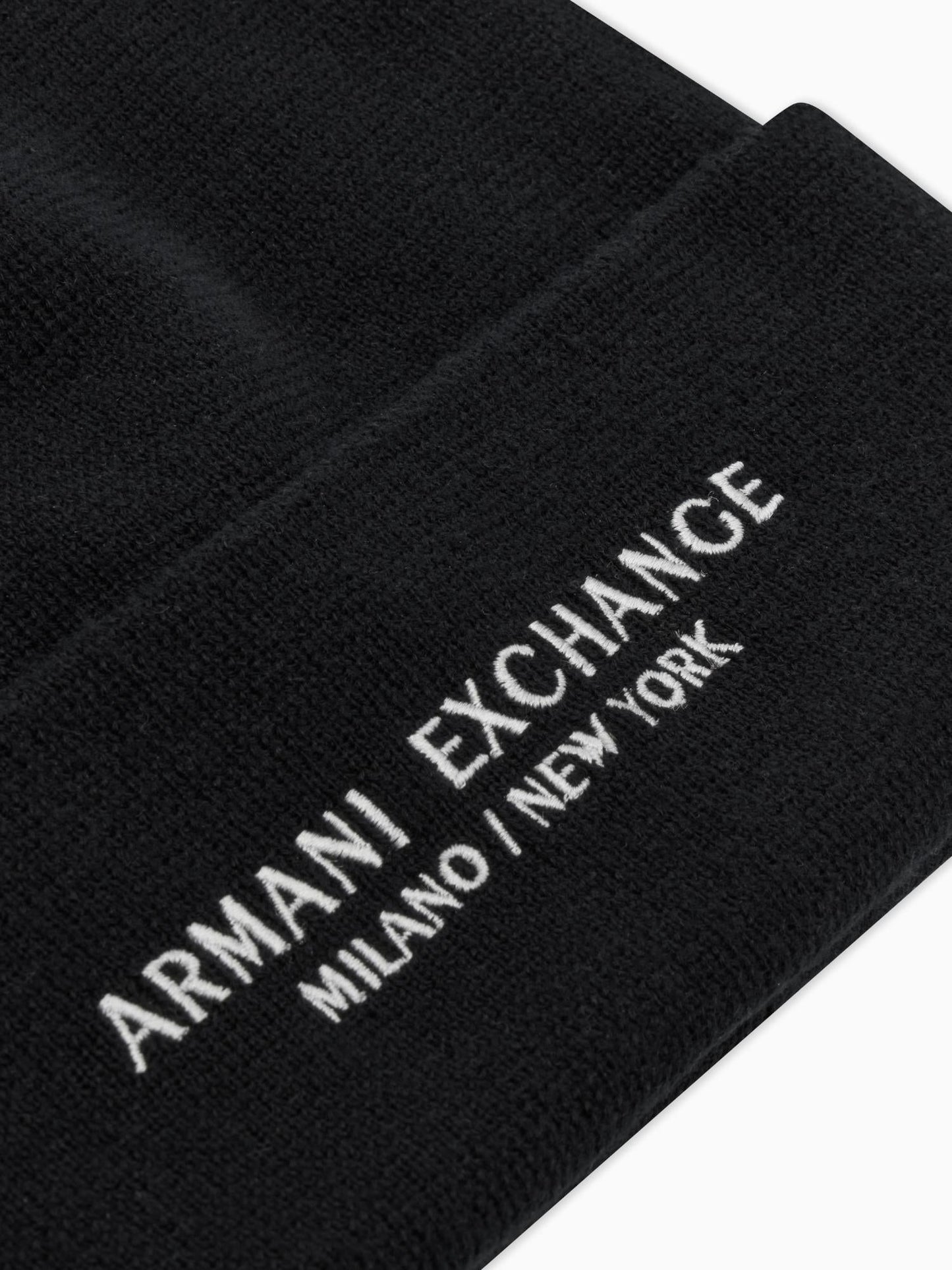 Armani Exchange Cappello Uomo Beanie Milano New York Nero