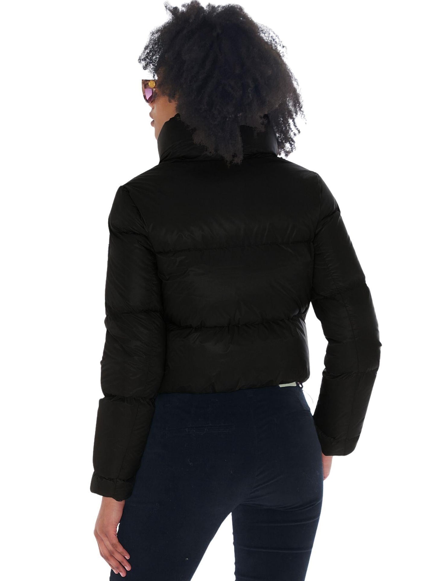 Yes Zee Giubbino Cropped Donna Nero