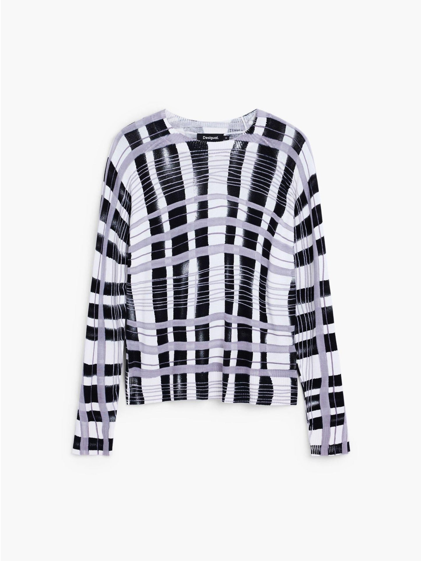 Desigual Maglione a righe mikado Donna Bianco