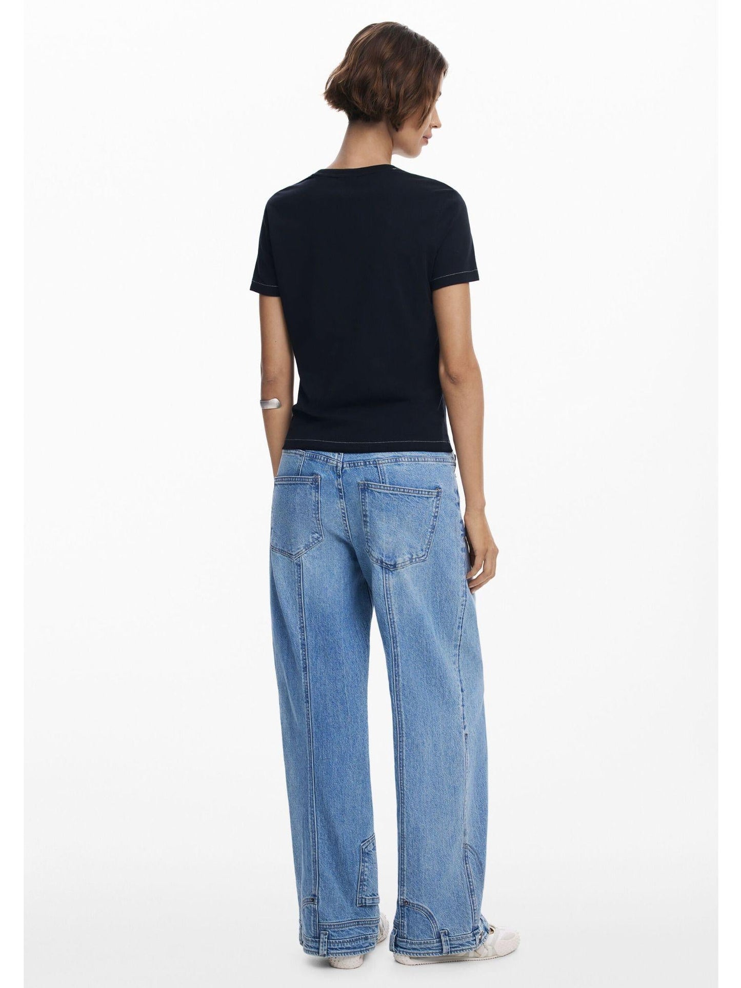 Desigual Maglietta cuore giornale Donna Nero