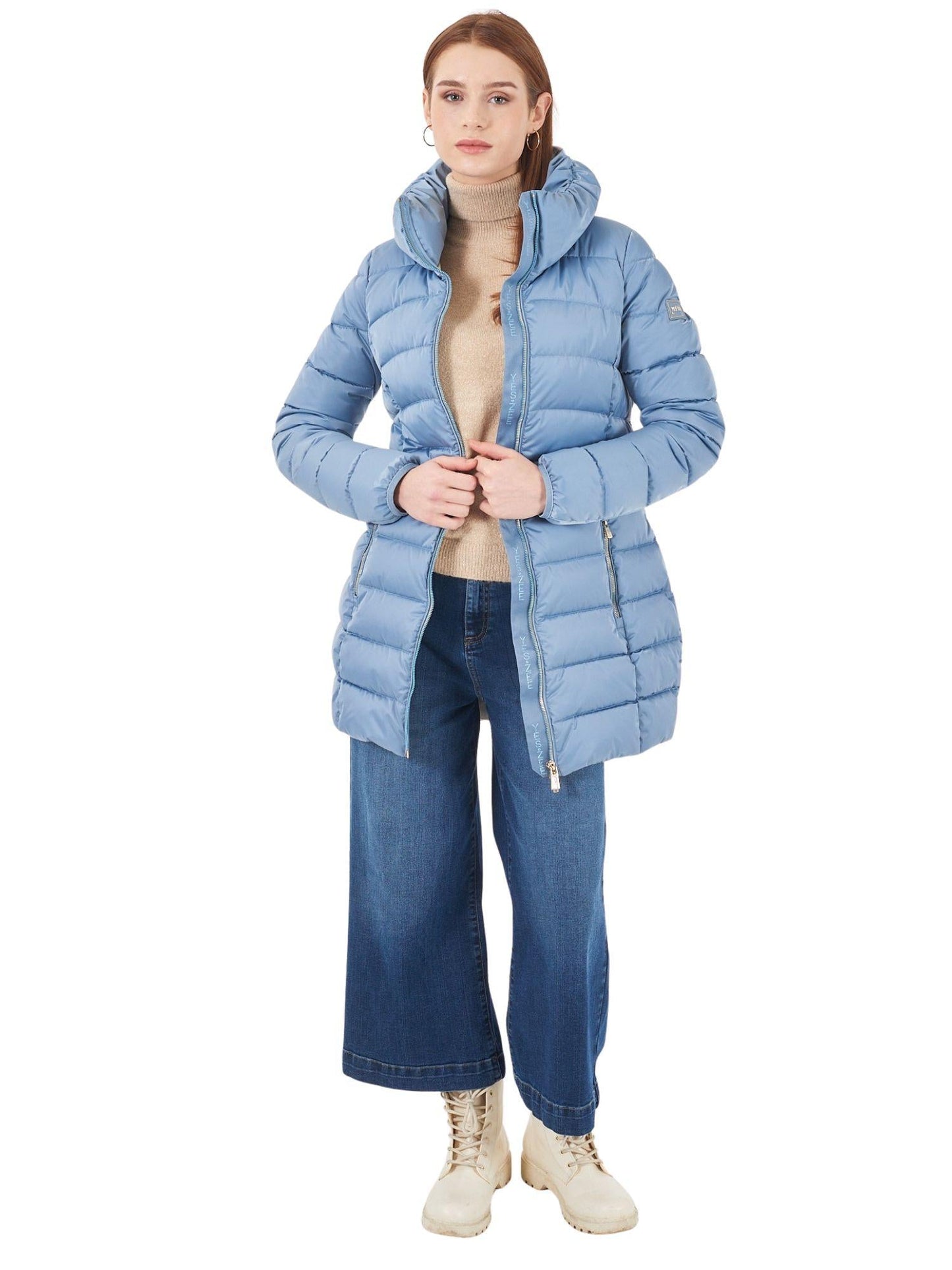 Yes Zee Giubbino Donna Azzurro Polvere