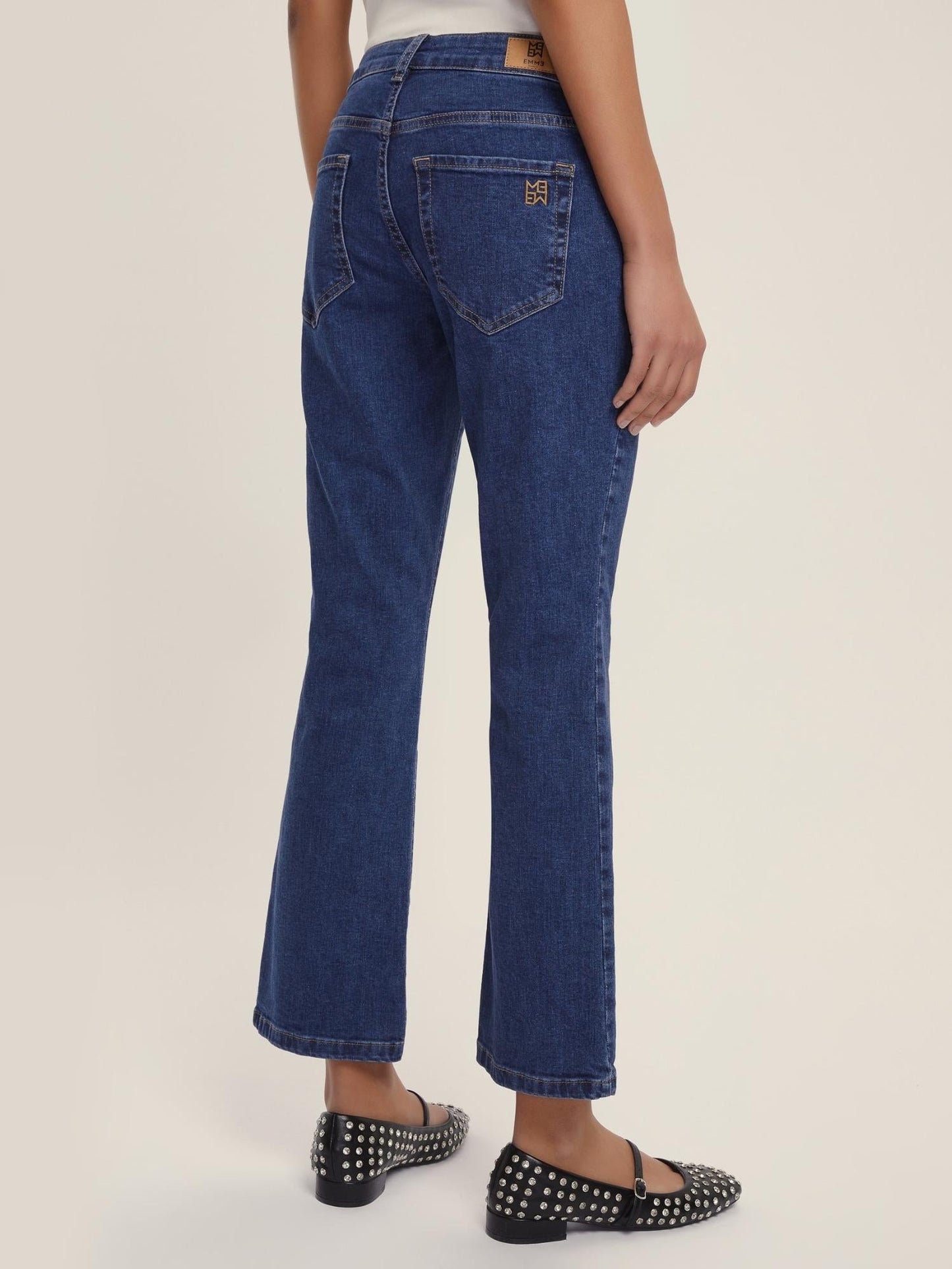 Emme Marella Jeans flare aderente cropped Donna Ibisco Blu