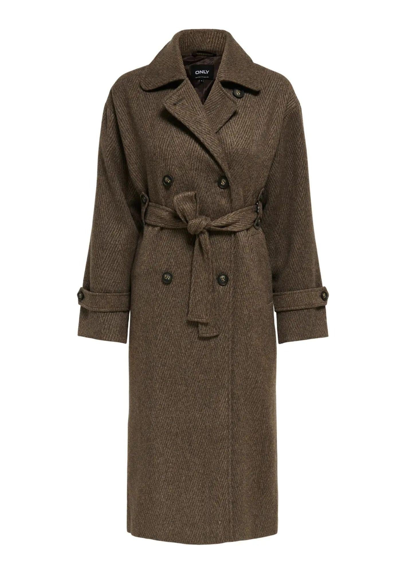 Only Cappotto Donna Gina Marrone