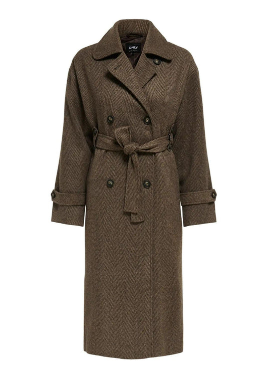 Only Cappotto Donna Gina Marrone