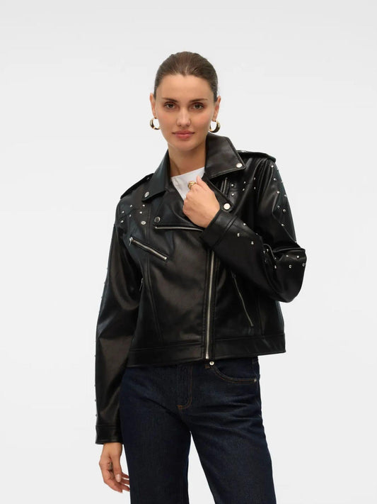 Vero Moda Giacca Biker Donna Ramon Nera