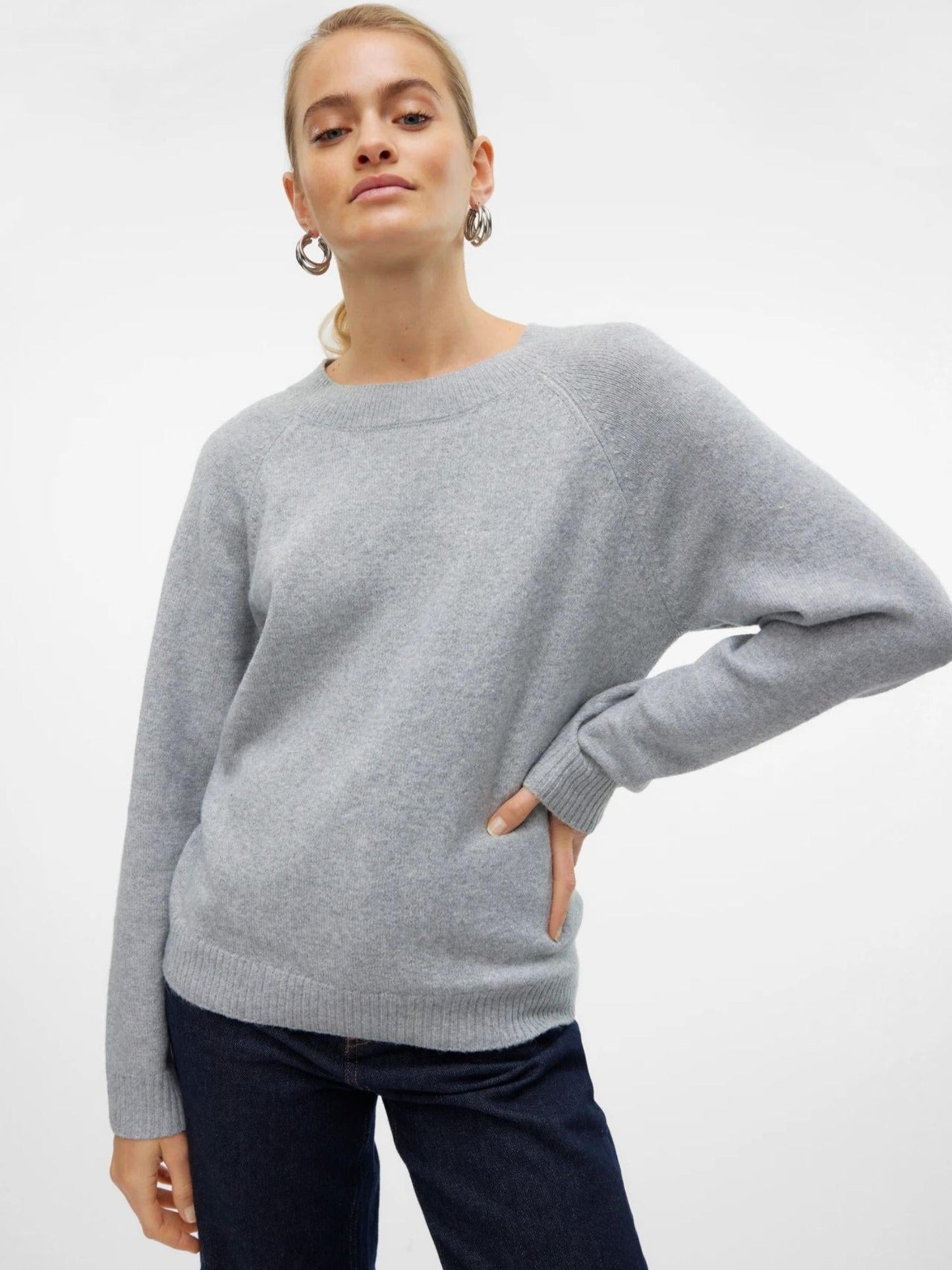 Vero Moda Maglione Donna Doffy Grigio Chiaro