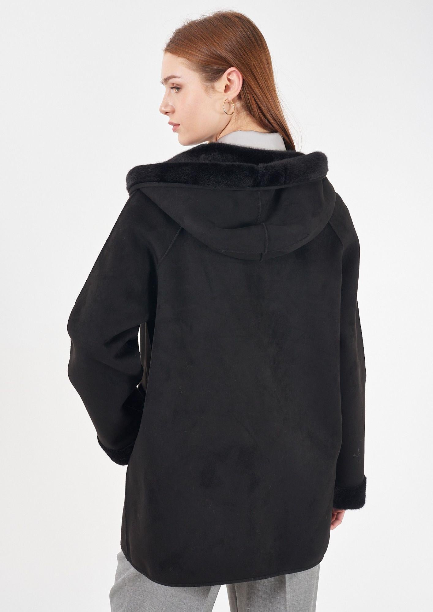 Yes Zee Cappotto Donna Nero