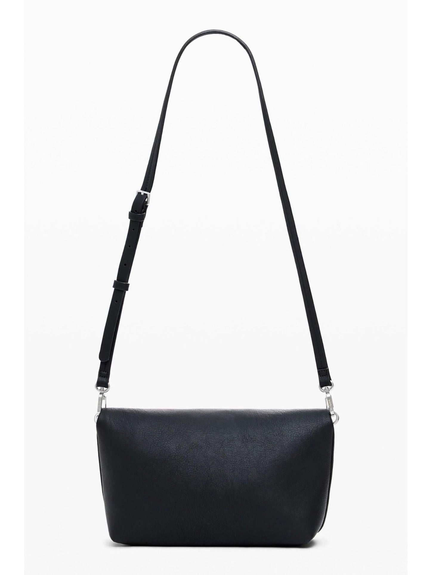 Desigual Borsa con logo 3D a patta media Donna Nero