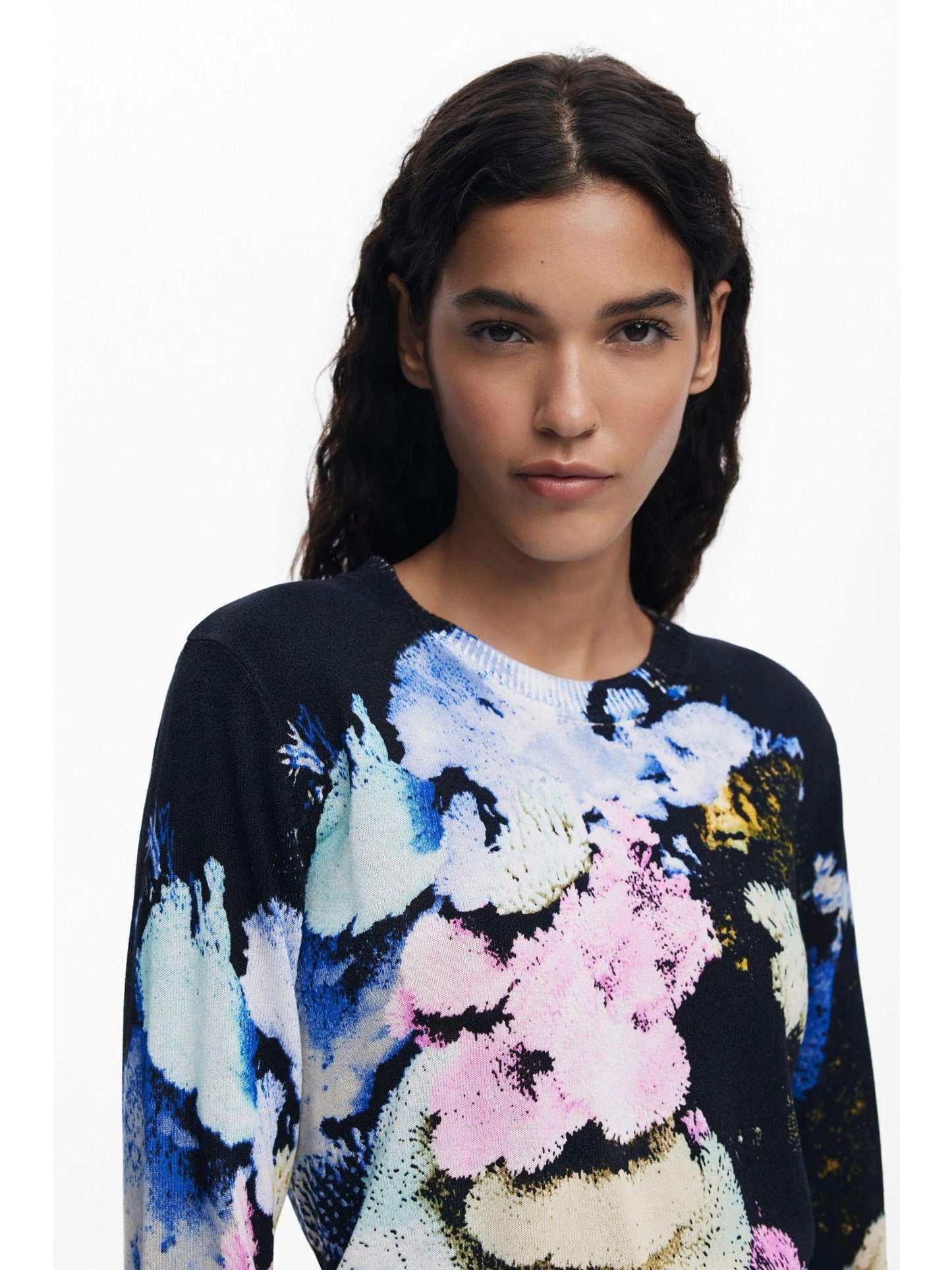 Desigual Maglione disegnato da Mr. Christian Lacroix Donna Blu