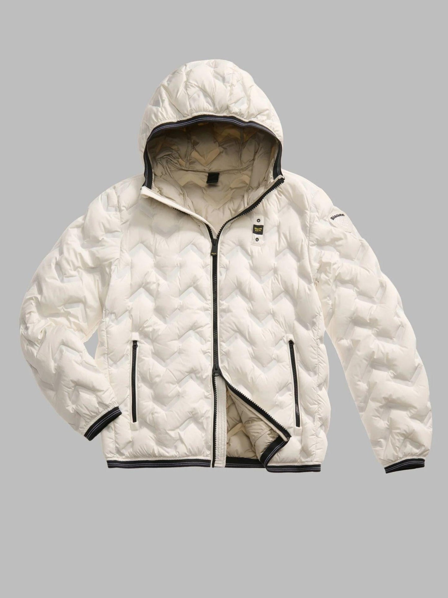 Blauer Piumino Uomo Piery Bianco neve con interno beige