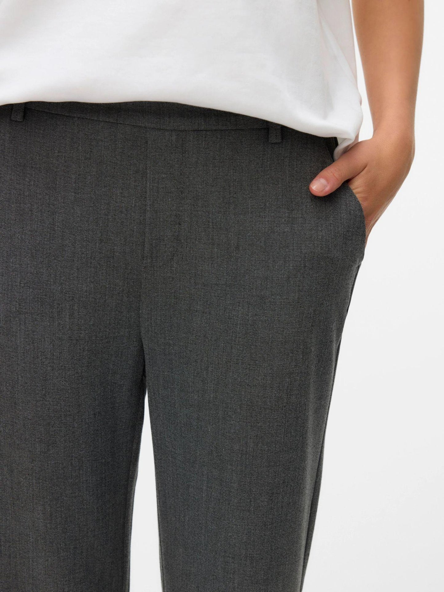 Vero Moda Pantaloni Donna Maya A Vita Media Nero Grey Melange