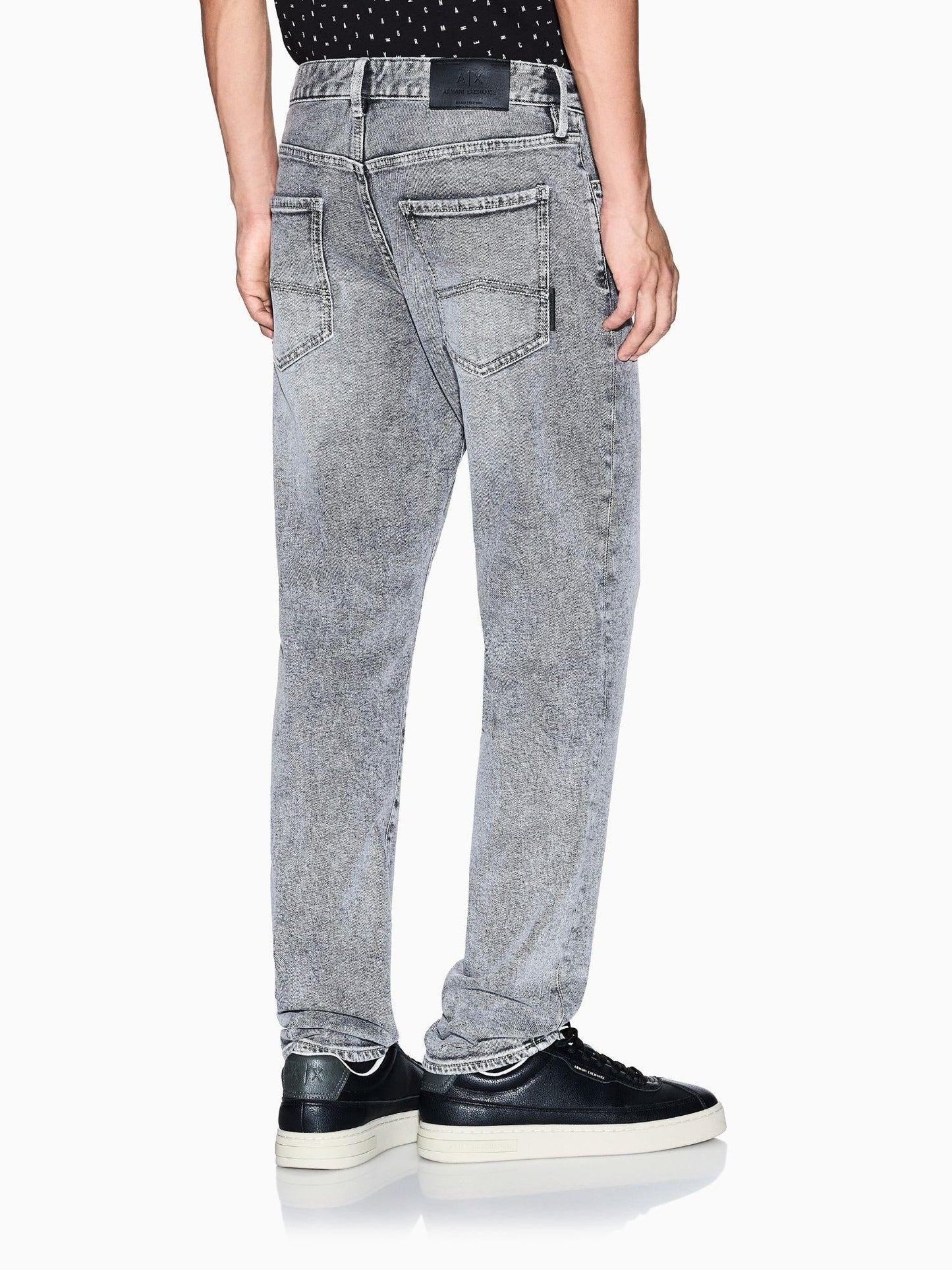 Armani Exchange Jeans slim fit in denim stretch Uomo Grigio