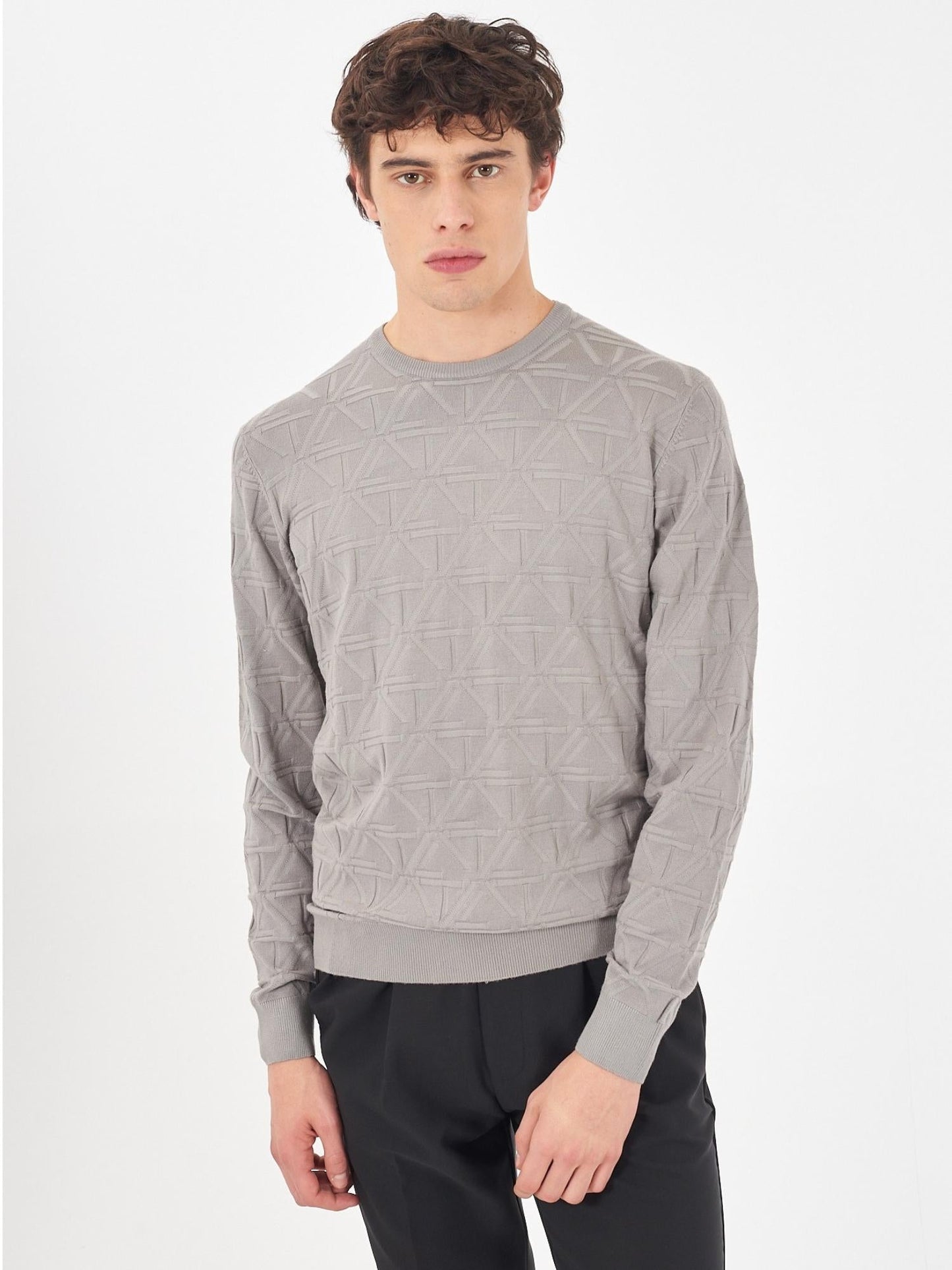 Yes Zee Maglia Girocollo Uomo Grigio