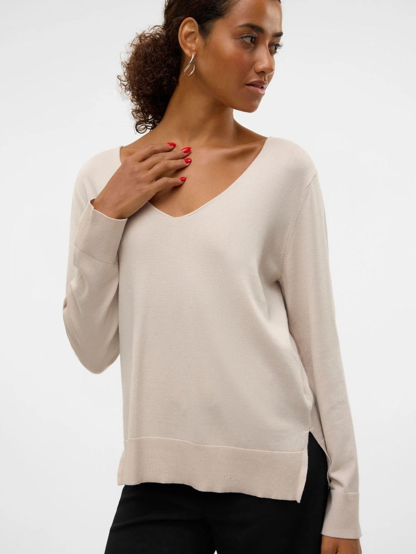 Vero Moda Maglione Donna Silje Grey Moonbeam