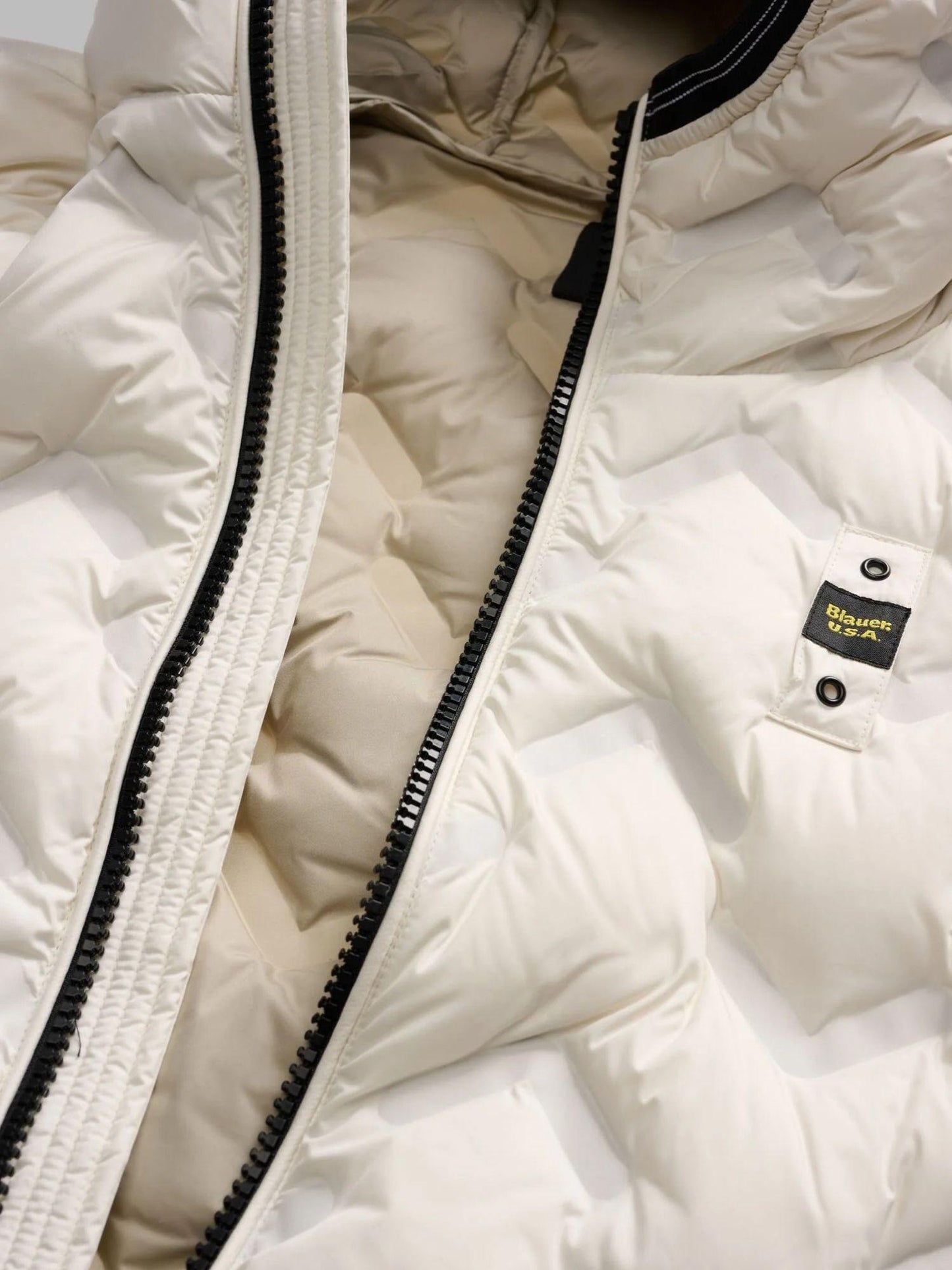 Blauer Piumino Uomo Piery Bianco neve con interno beige