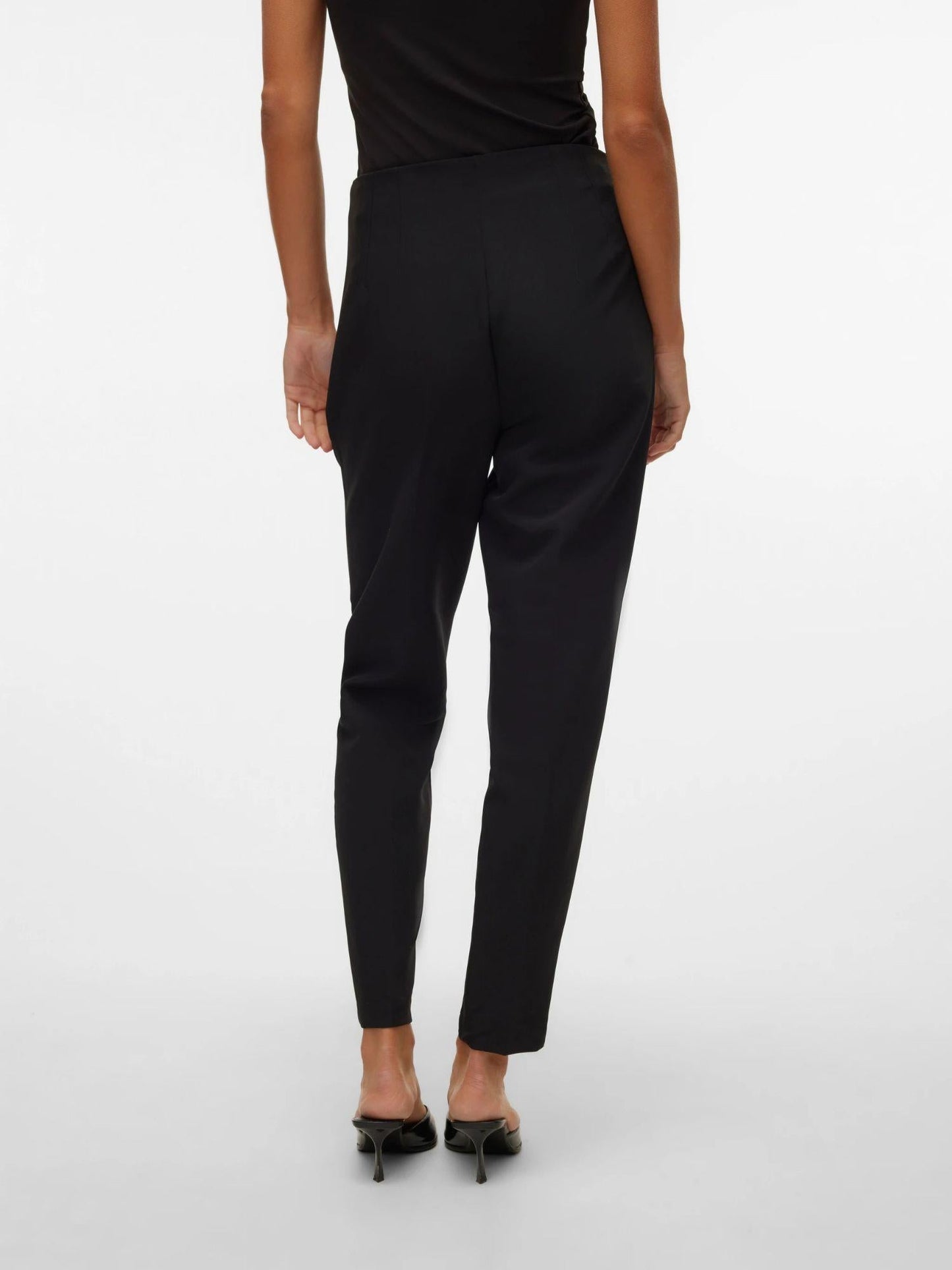 Vero Moda Pantaloni Donna Lina A Vita Alta Nero