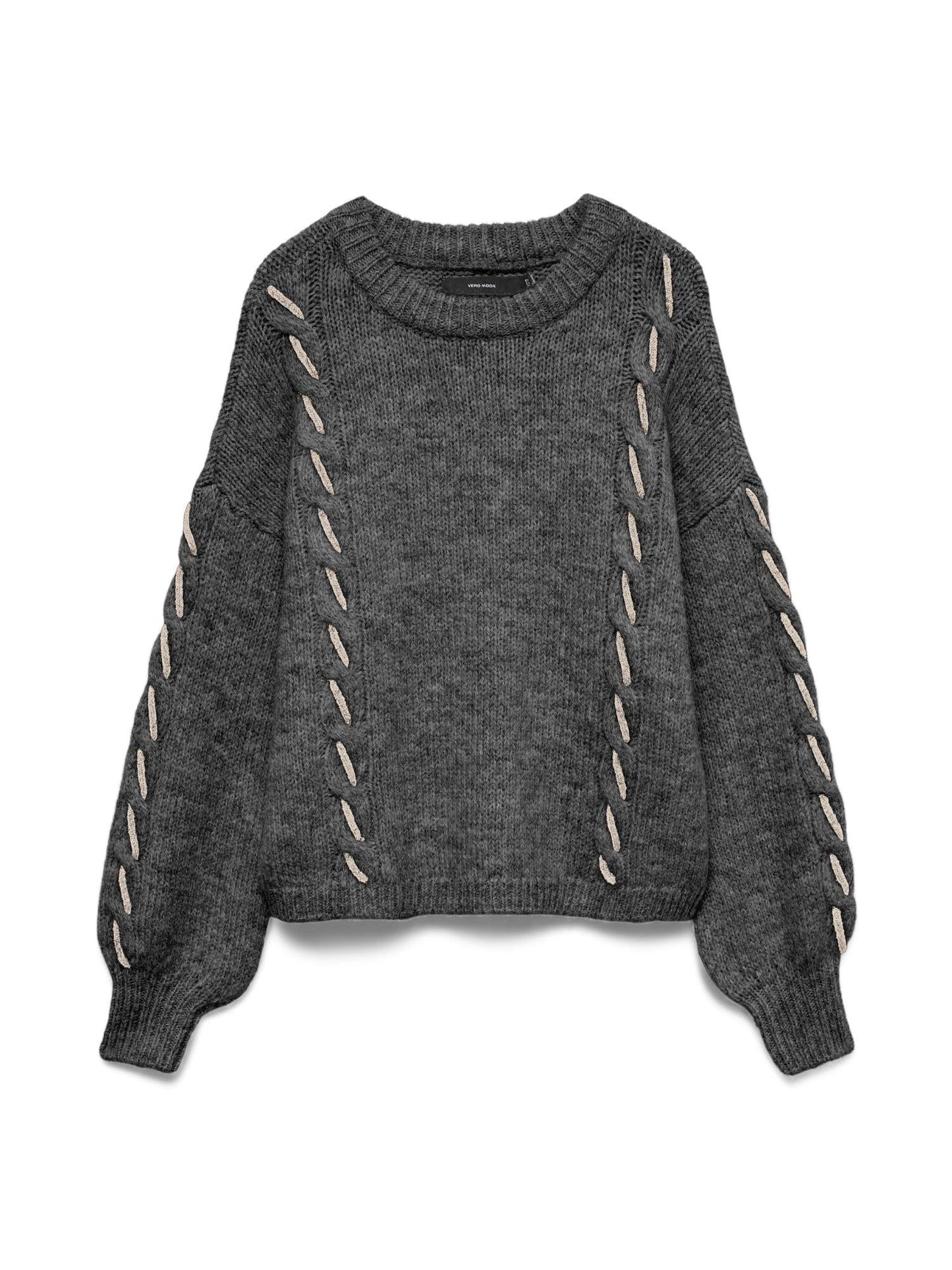 Vero Moda Maglione Donna Ilina Dark Grey Melange