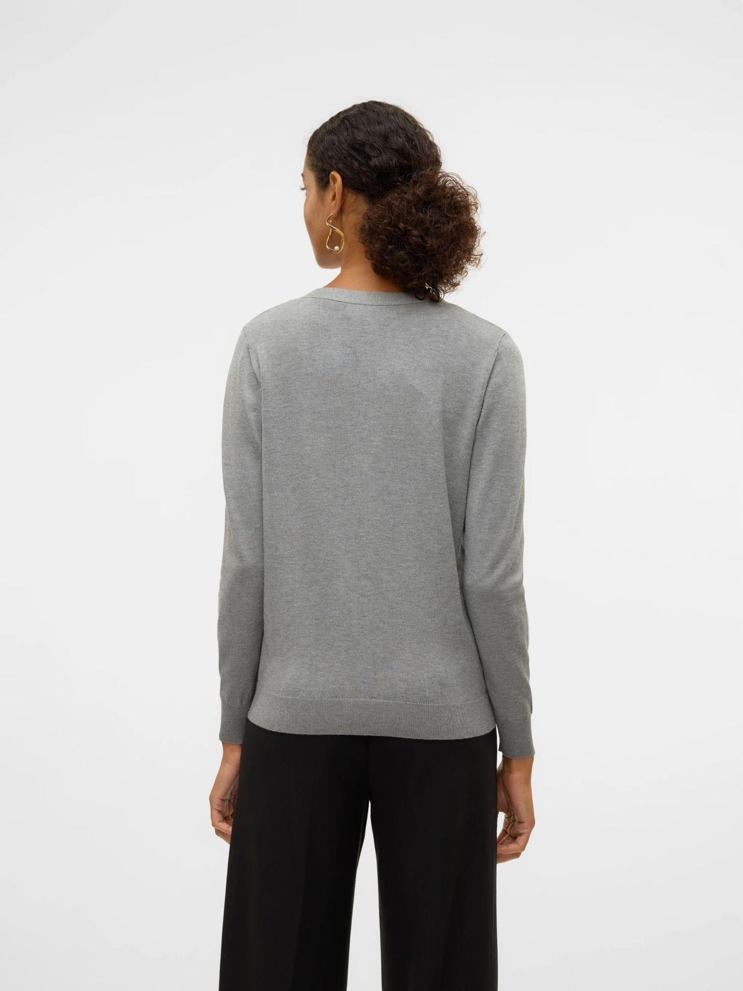 Vero Moda Cardigan In Maglia Donna Silje Grey Melange