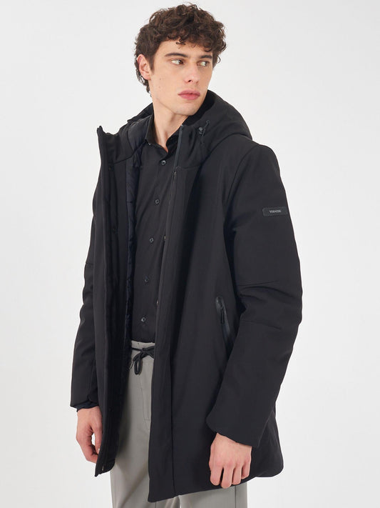 Yes Zee Uomo Cappotto Nero