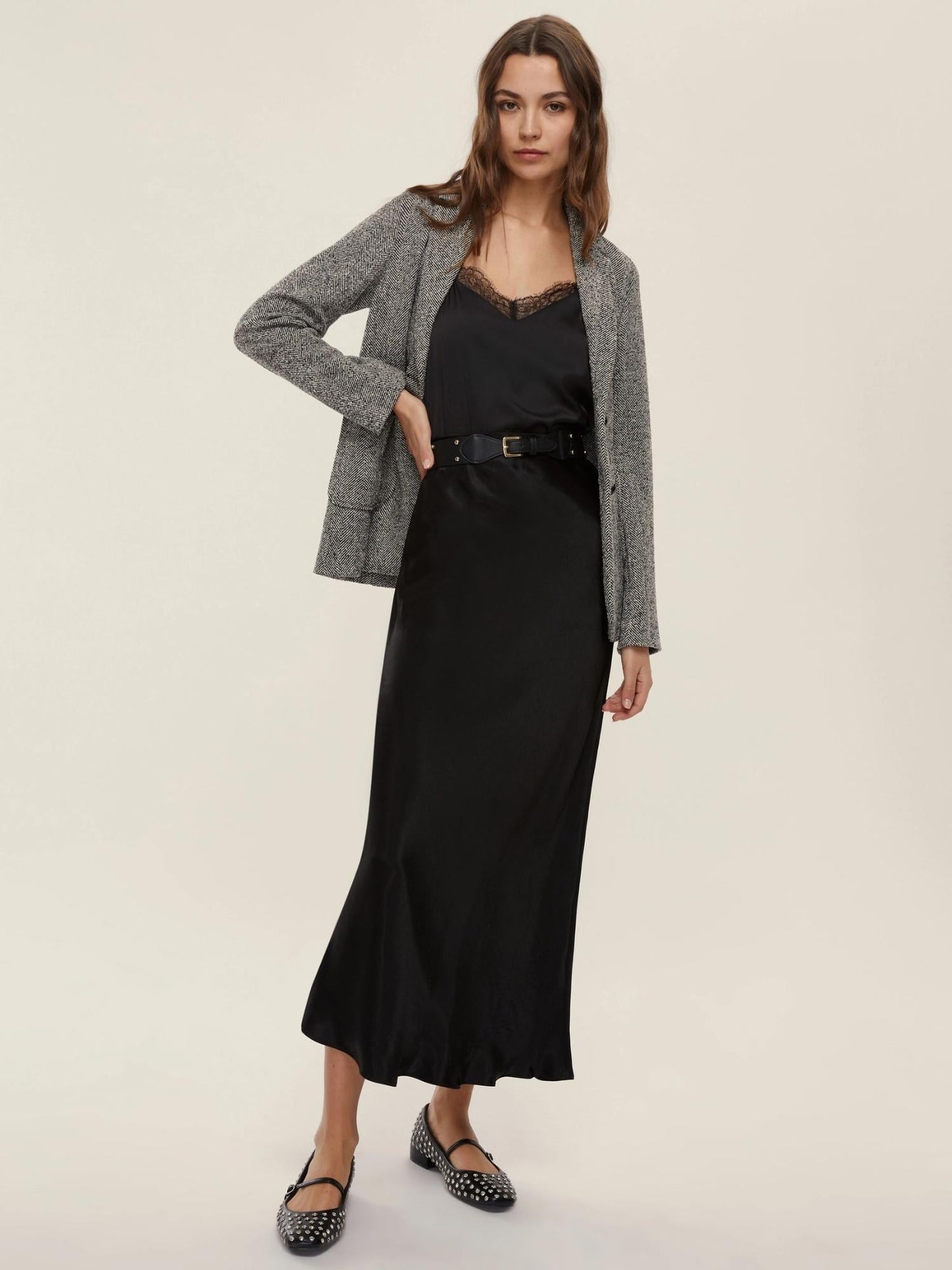 Emme Marella Giacca in stuoia Donna Dear Nero bianco