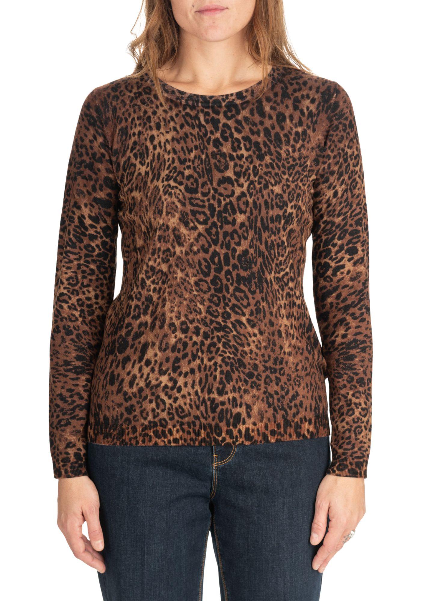Diana Gallesi Maglia Donna Marrone Animalier
