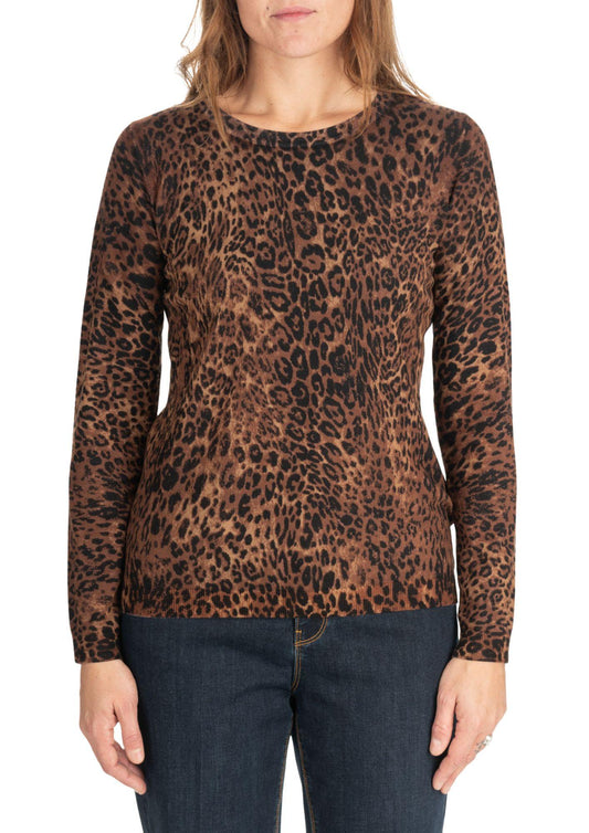 Diana Gallesi Maglia Donna Marrone Animalier