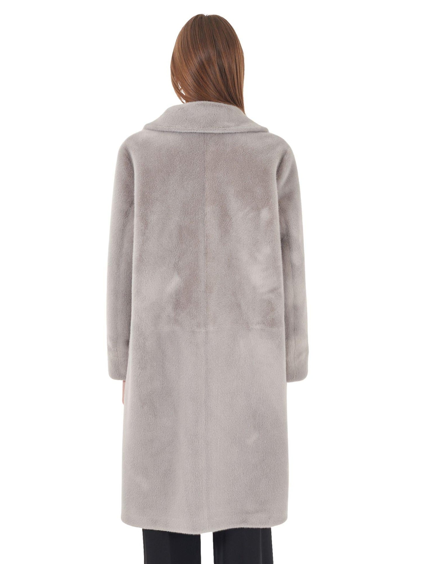 Yes Zee Cappotto Donna Reversibile Grigio Chiaro
