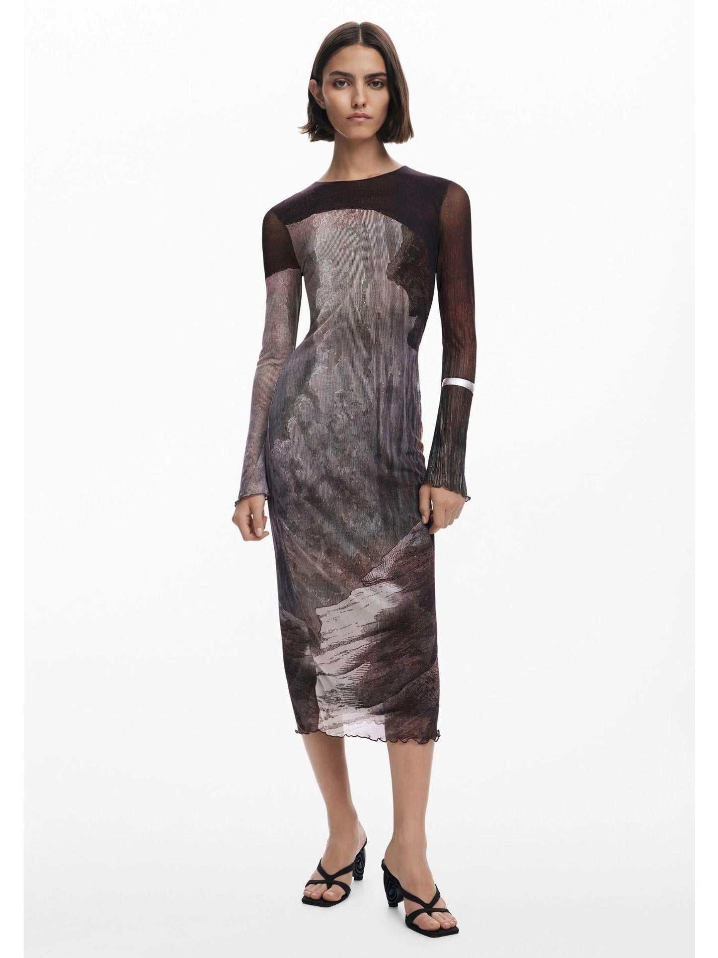 Desigual Vestito disegnato da Mr. Christian Lacroix Donna Marrone