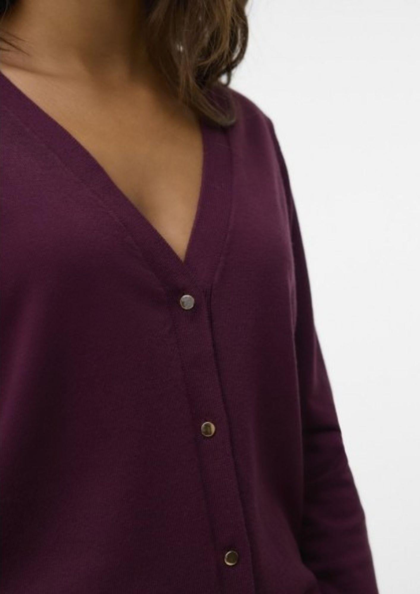 Vero Moda Cardigan In Maglia Donna Silje Bordeaux