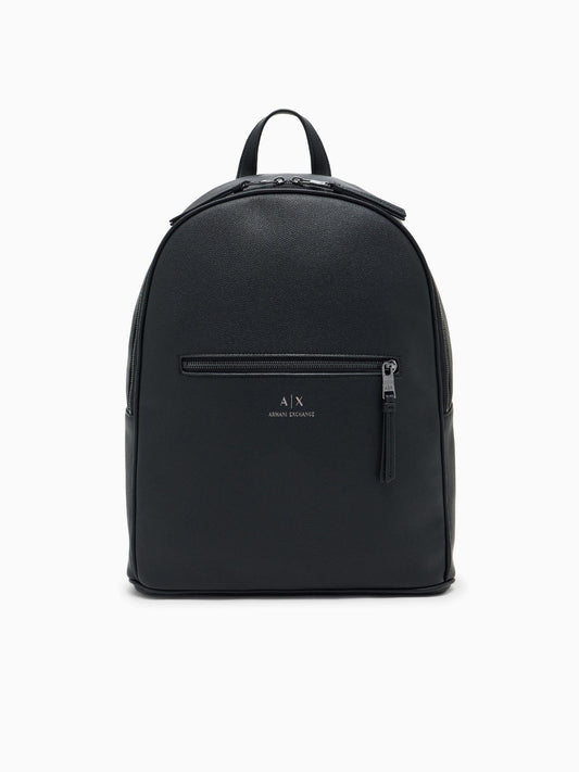 Armani Exchange Zaino Unisex Semi-Rigido Con Tasca Esterna Nero