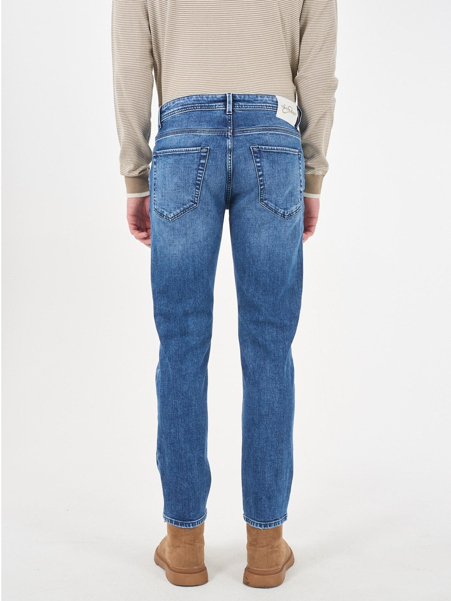 Yes Zee Jeans 5 Tasche Slim Fit Uomo Super Stone