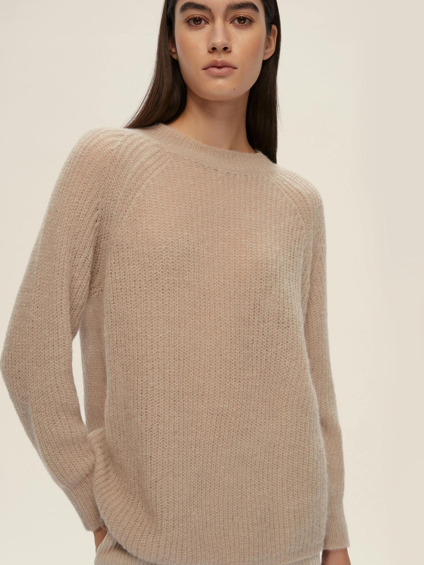 Emme Marella Maglia in misto alpaca Donna Doccia Ecru