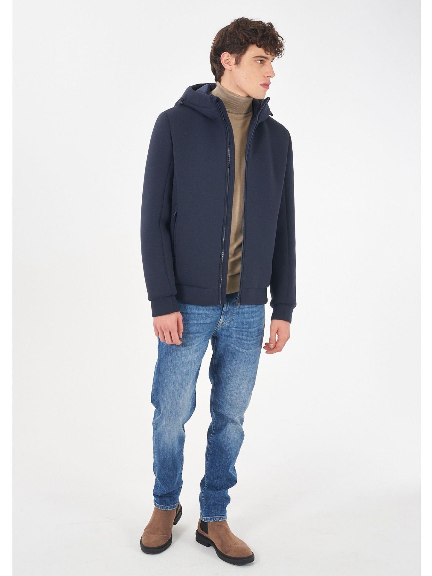 Yes Zee Giubbino con cappuccio Uomo Blu