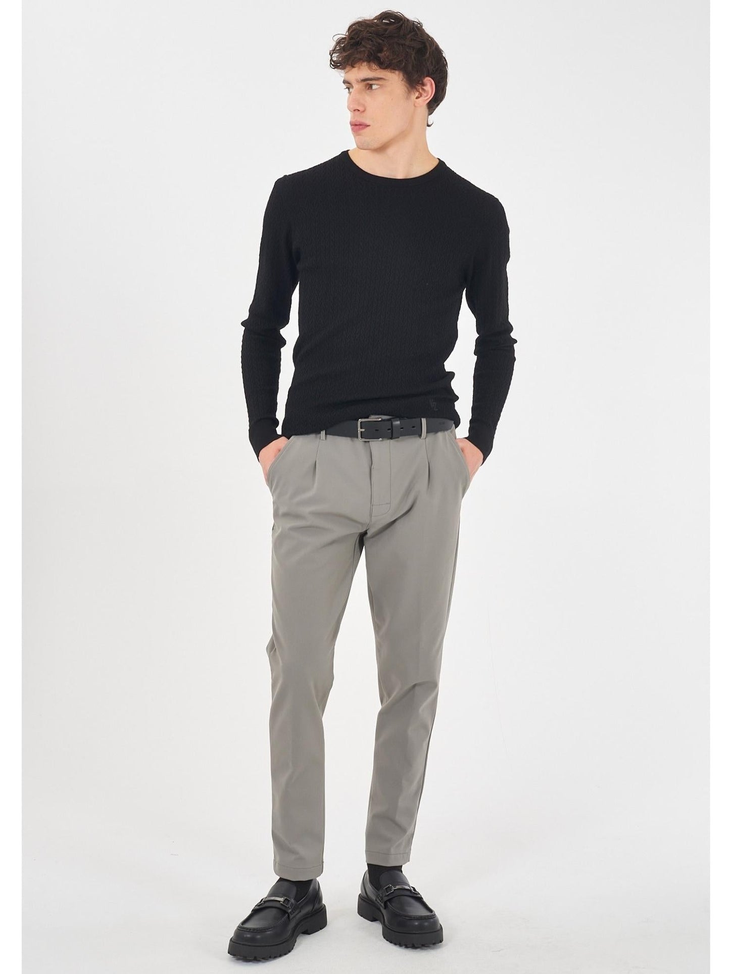 Yes Zee Maglia Girocollo Uomo Nero