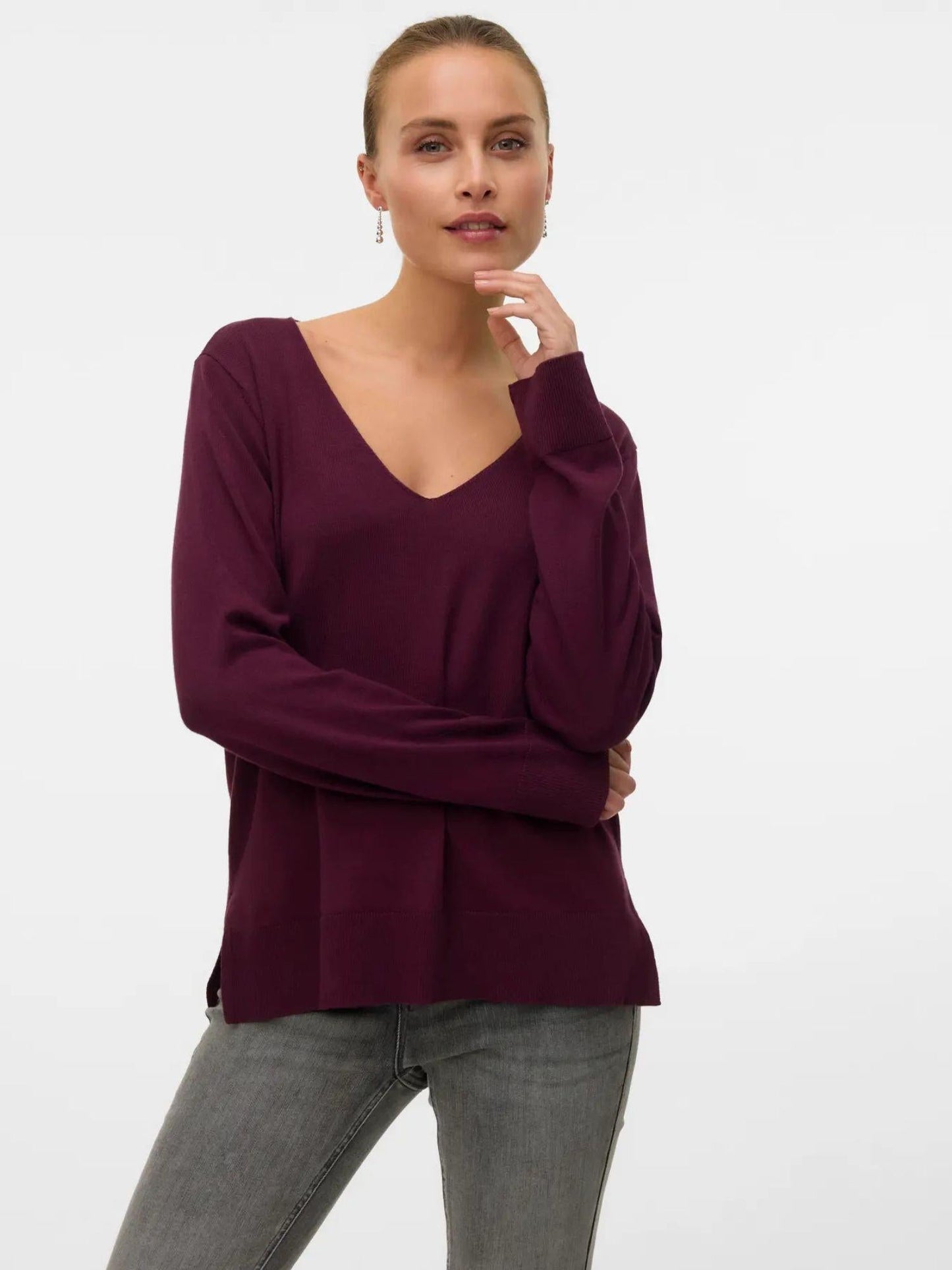 Vero Moda Maglione Donna Silje Winetasting