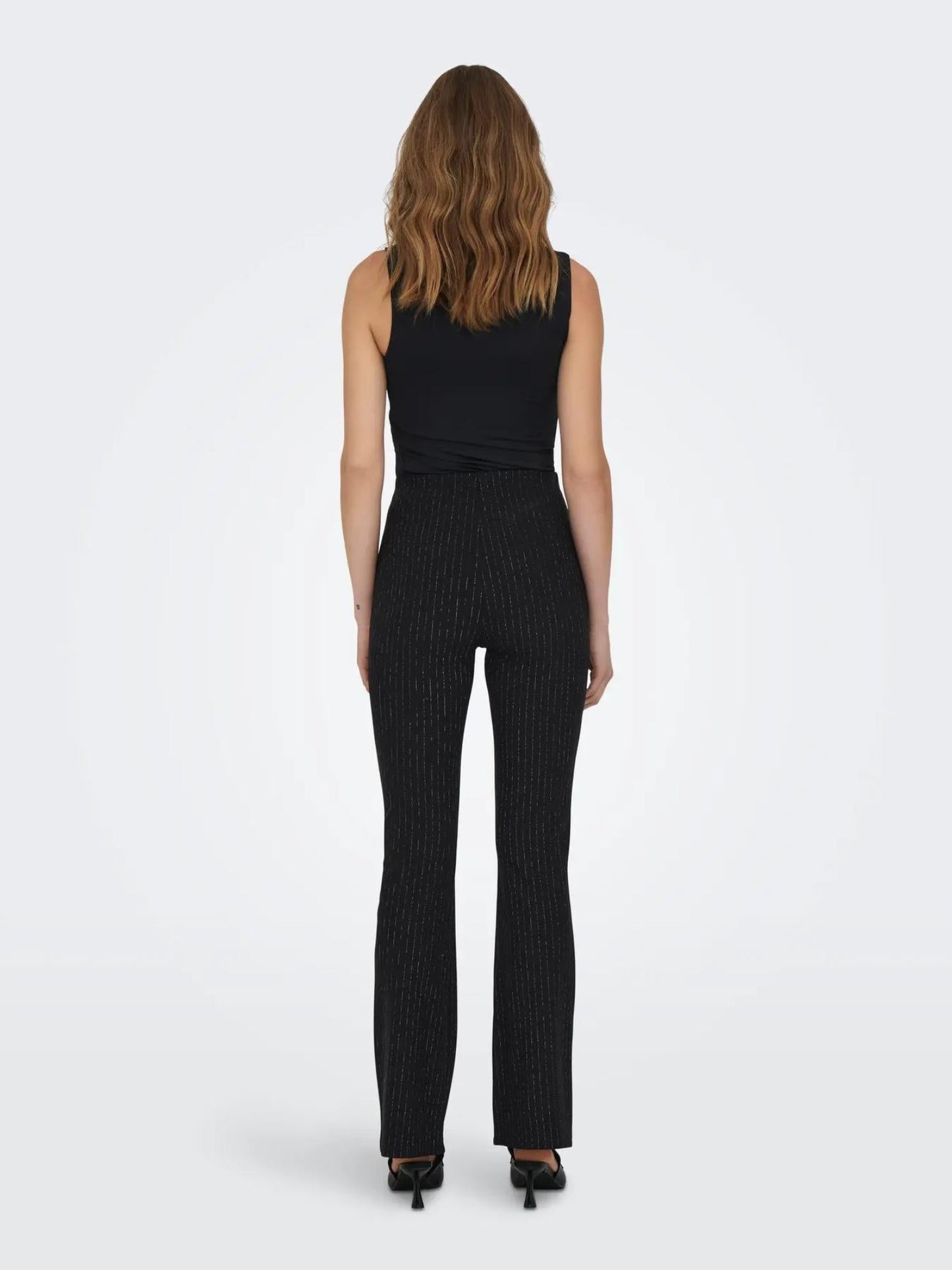 Only Pantalone Donna Lisa Nero Silver Glitter