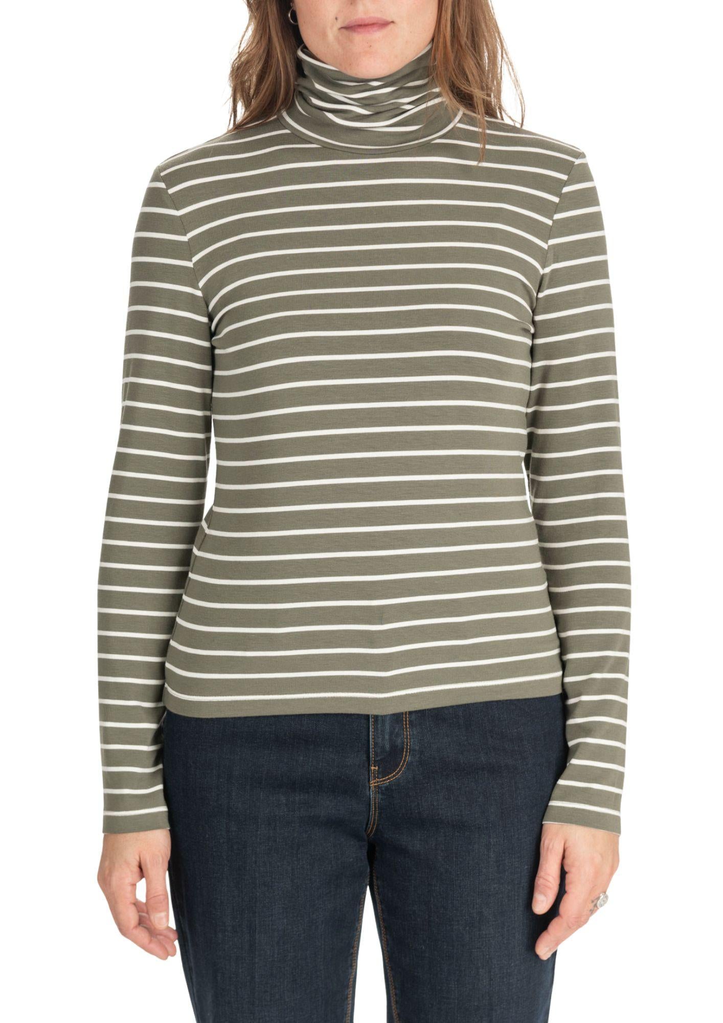 Diana Gallesi Maglia Donna Verde Militare e Latte