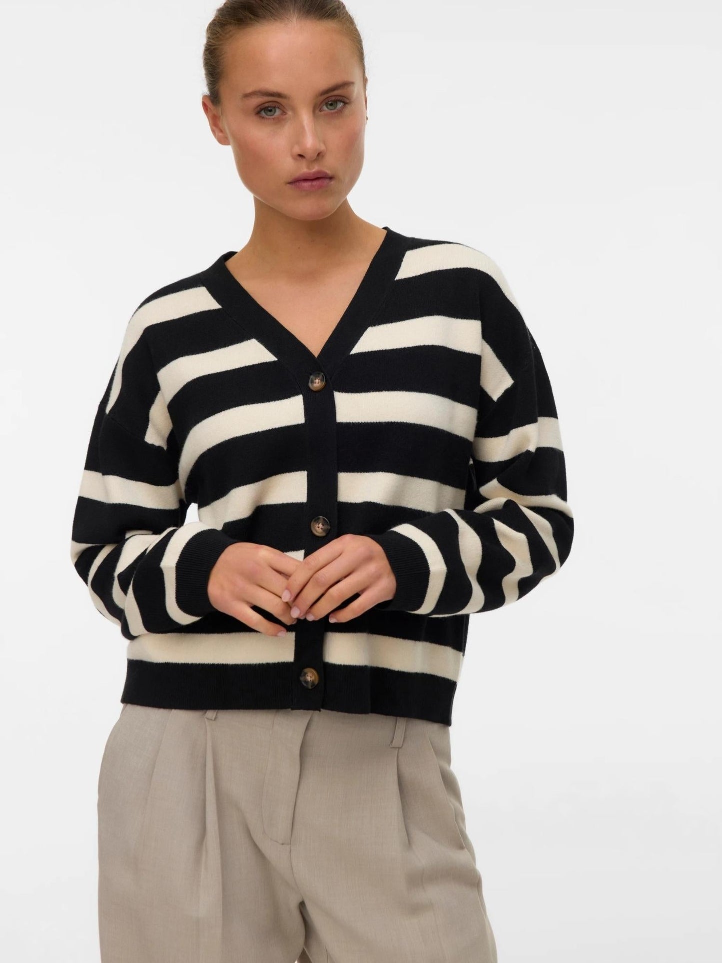 Vero Moda Cardigan In Maglia Donna Saba Nero Birch