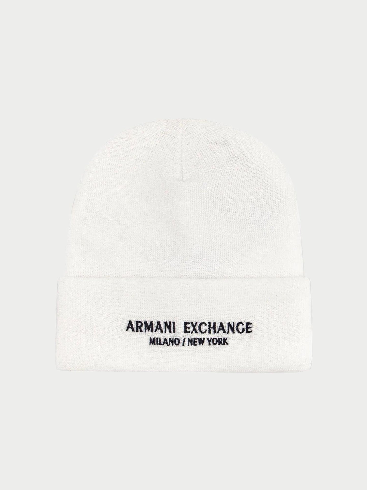 Armani Exchange Cappello Uomo Bianco Beanie Milano New York