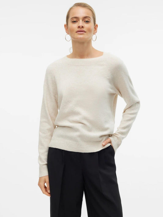 Vero Moda Maglione Donna Doffy Bianco Panna