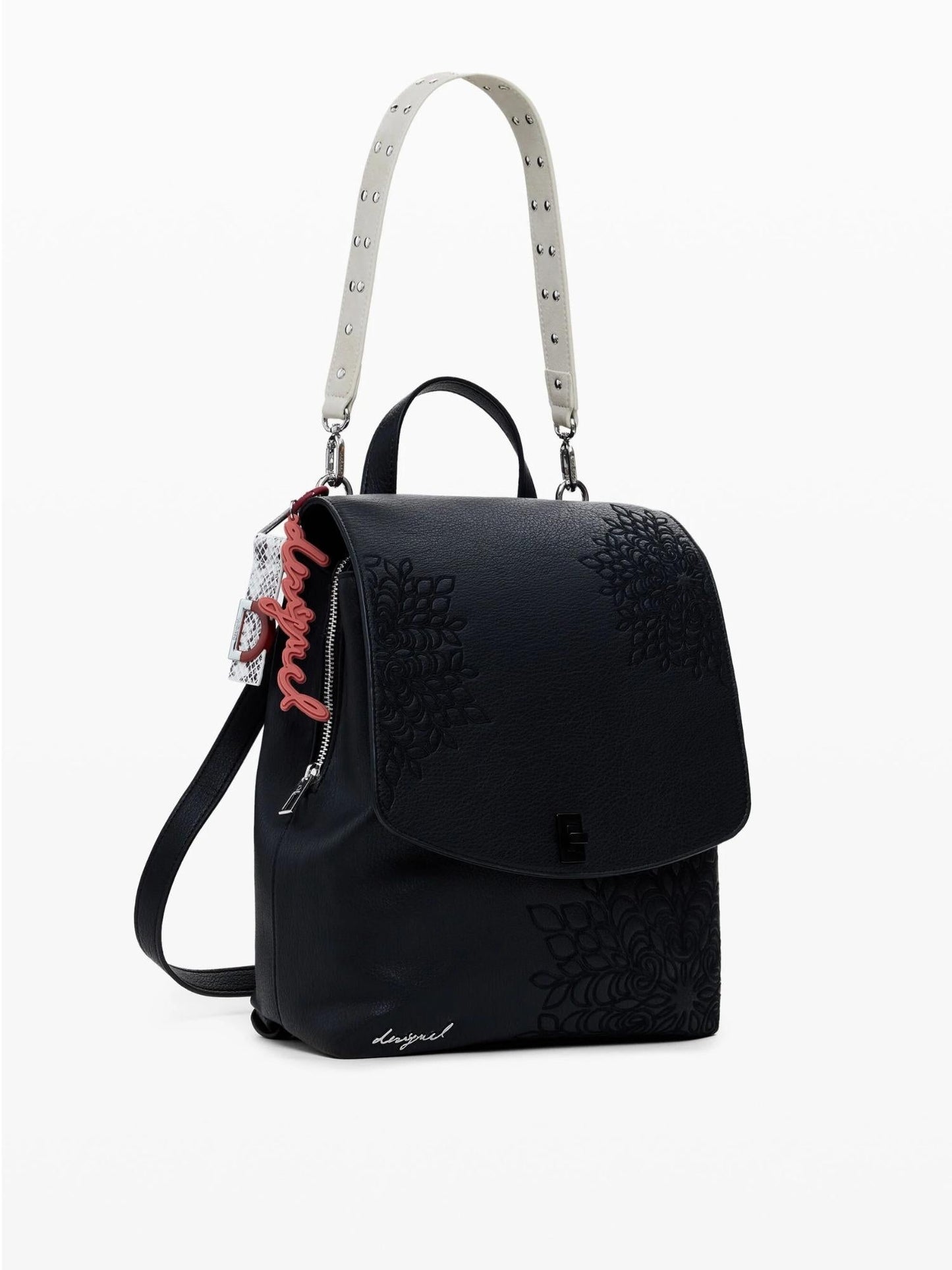 Desigual Zaino con patta piccola incisa Donna Nero