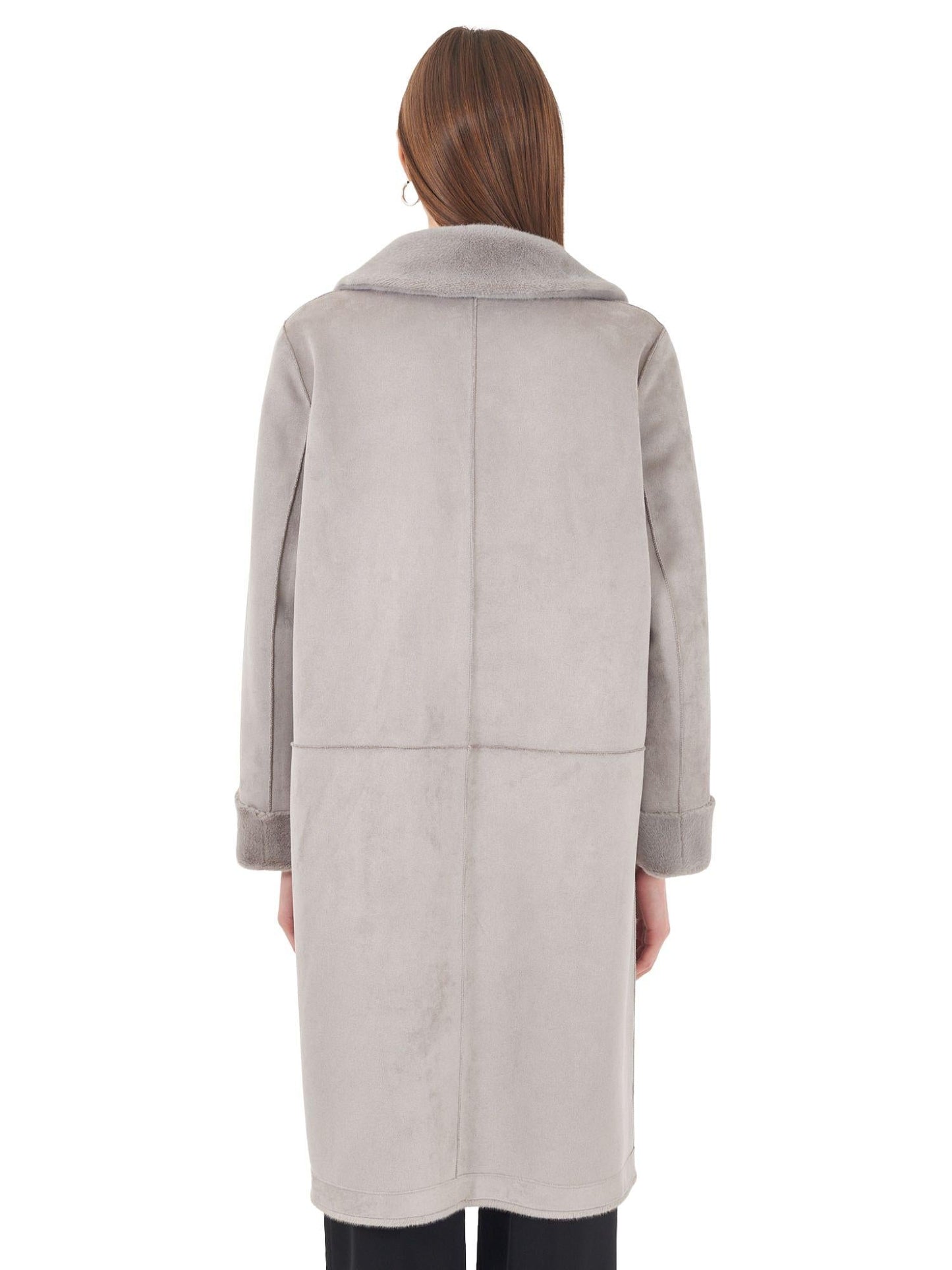 Yes Zee Cappotto Donna Reversibile Grigio Chiaro