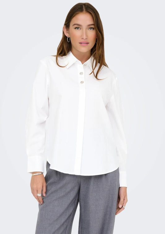 Jacqueline De Yong Camicia Donna Soho Bianca