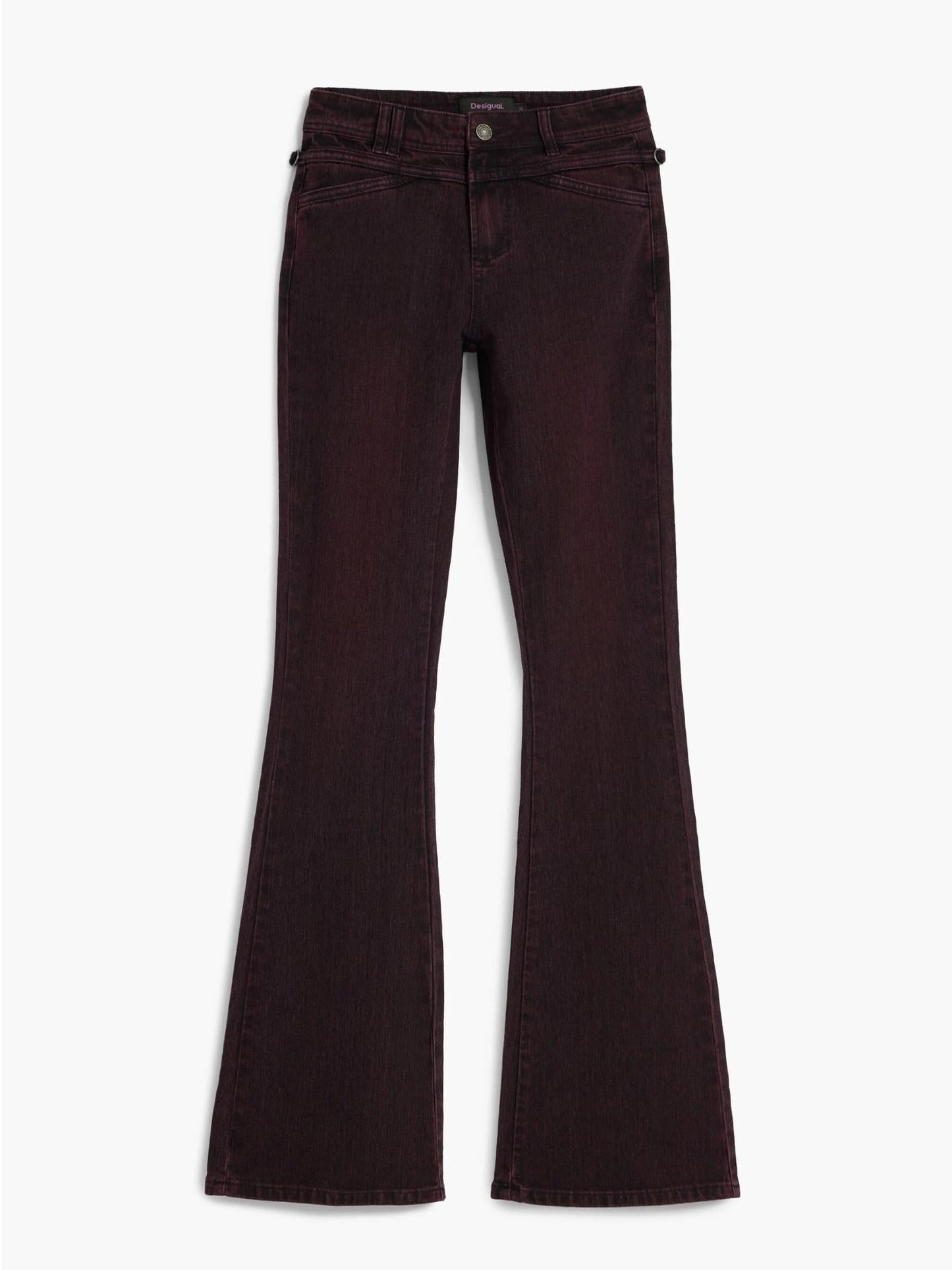 Desigual Jeans a zampa bordeaux Donna