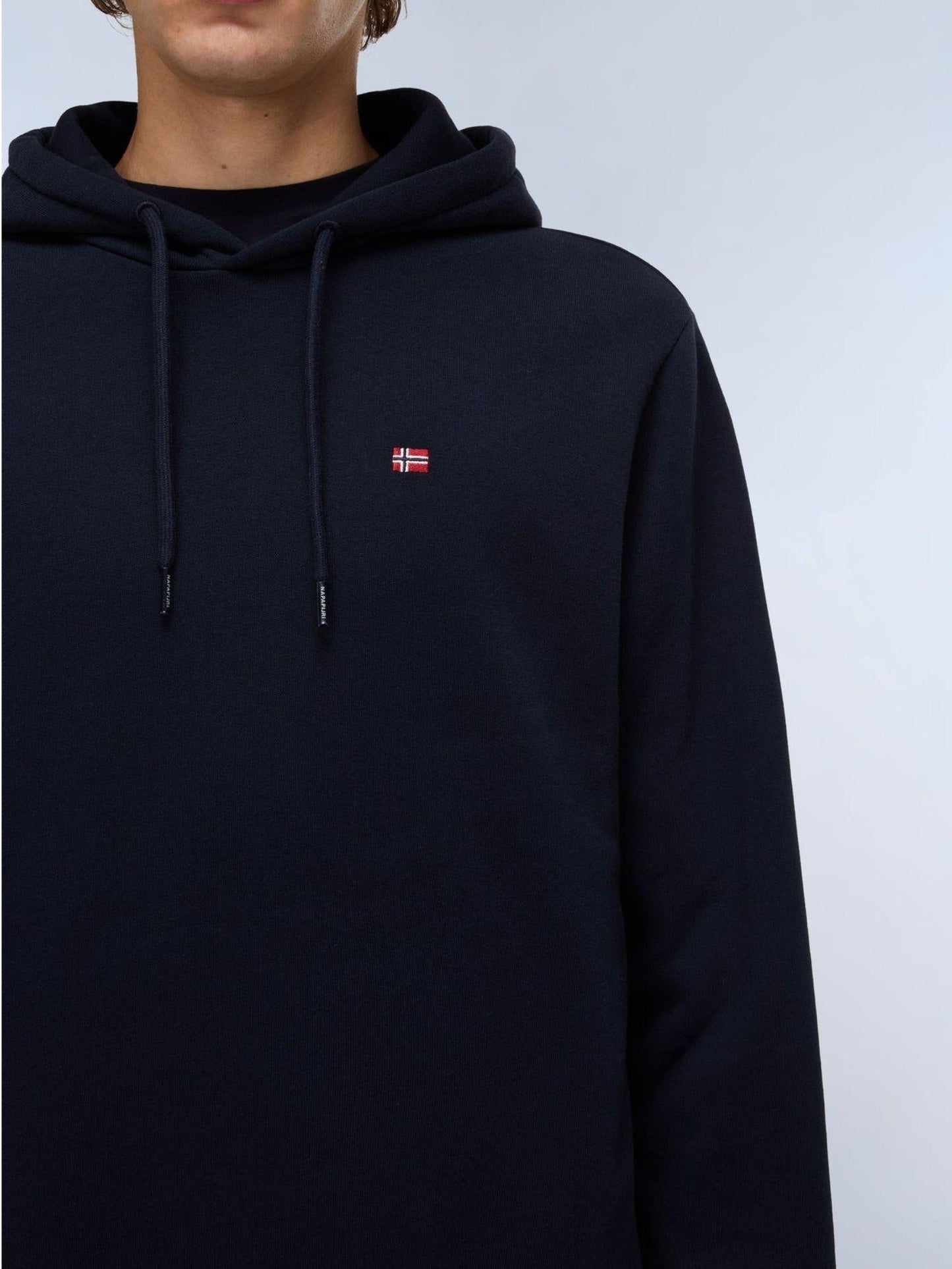 Napapijri Felpa Uomo Balis Con Cappuccio Blu Scuro
