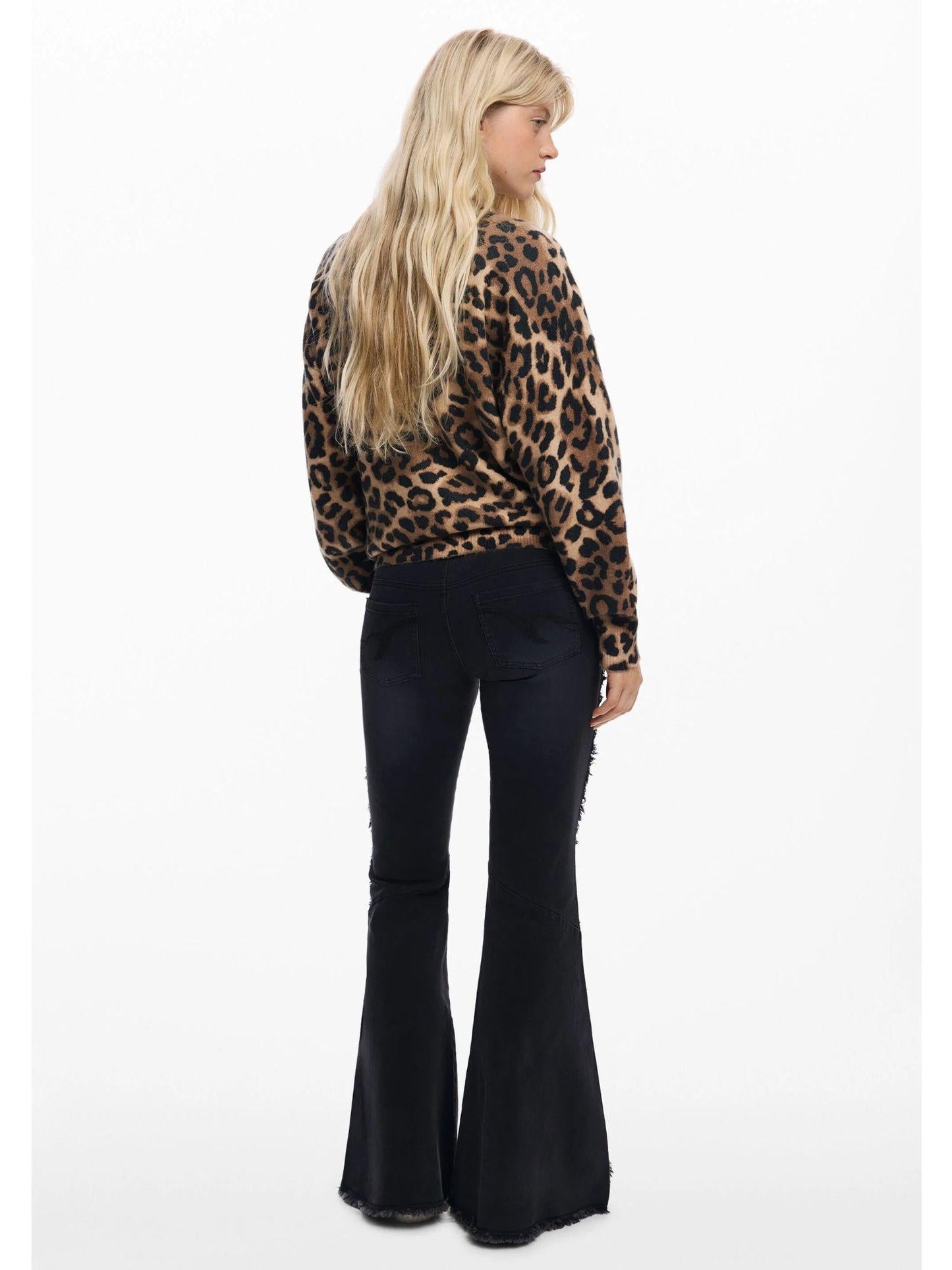 Desigual Maglione Minnie animalier Donna Marrone