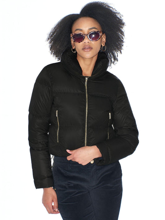 Yes Zee Giubbino Cropped Donna Nero