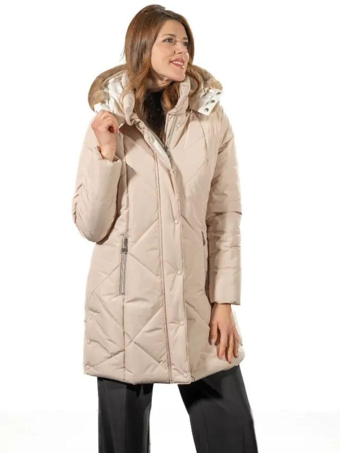 Satinette Giacca Invernale Donna Beige