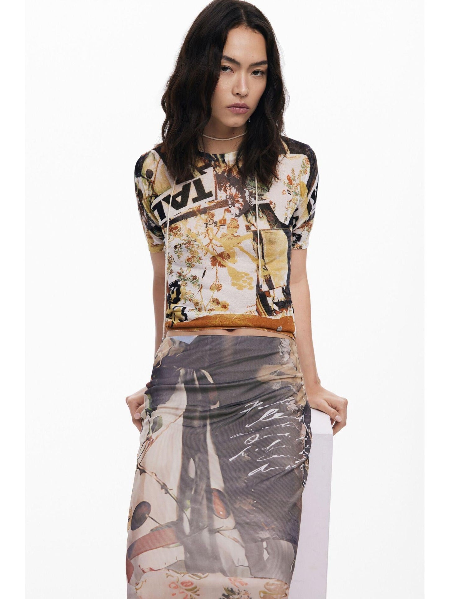 Desigual Gonna in tulle collage Donna