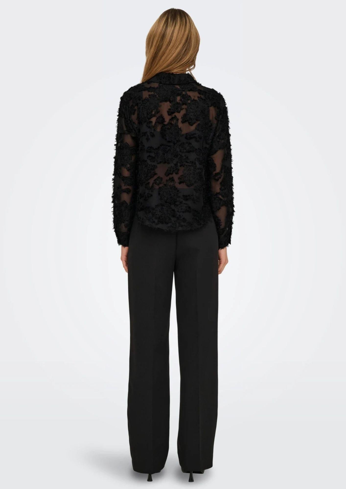 Jacqueline De Yong Camicia Donna Maya Nera